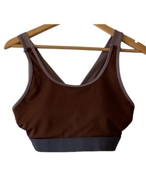 Everyday Support Brown Contrast-Trim Bralette
